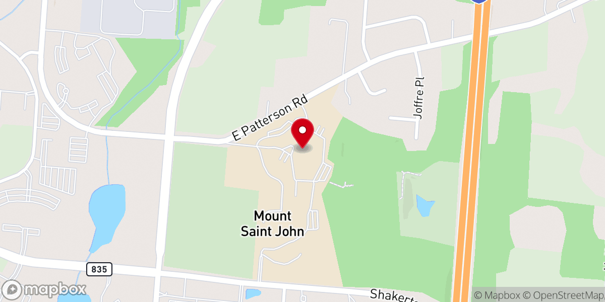 Map showing location of Queen of Apostles Community