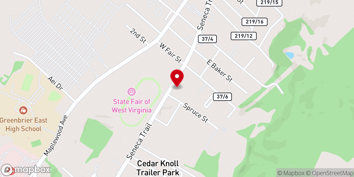 Map showing location of Fairlea ARP Church