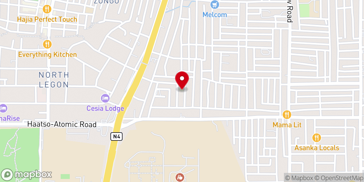 Map showing location of The Church Of Pentecost, Firestone Worship Centre