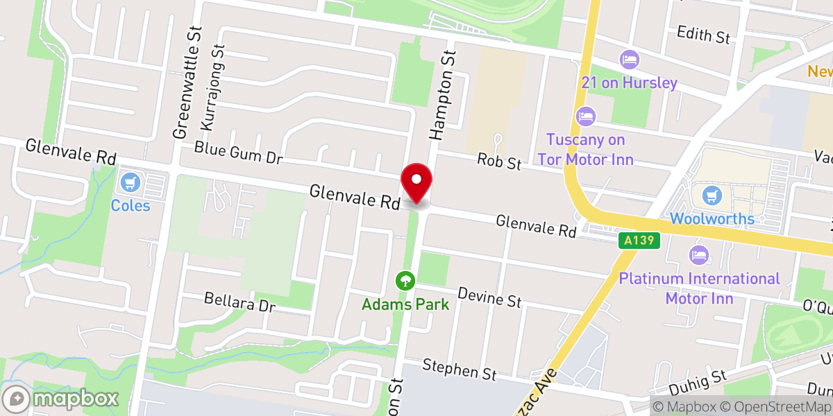 Map showing location of Good Shepherd Lutheran Church