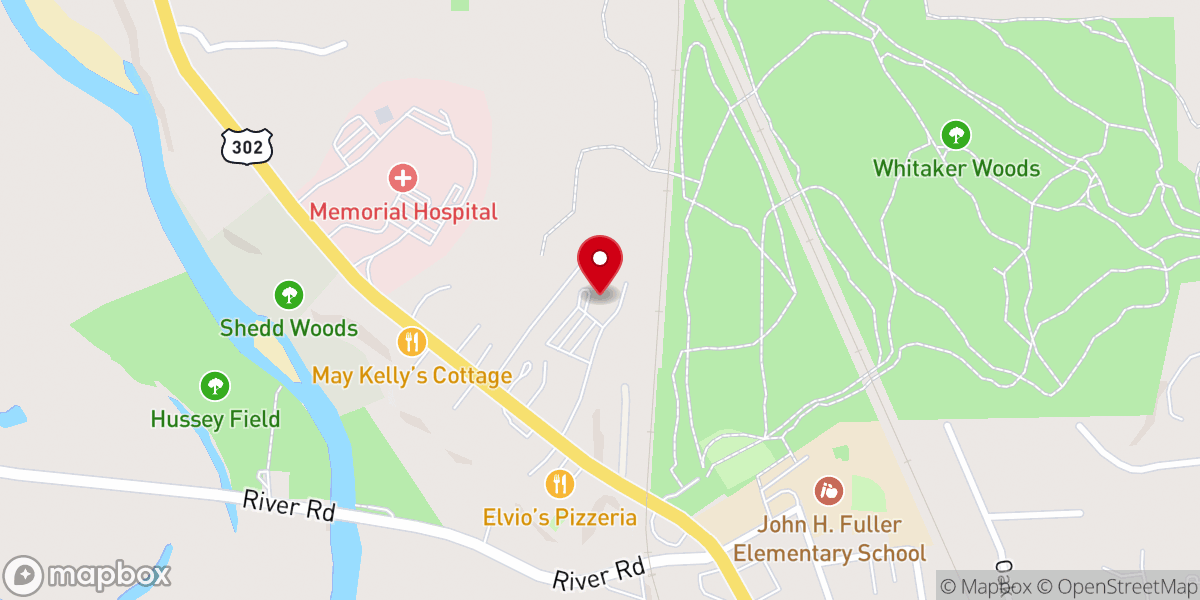 Map showing location of Our Lady of the Mountains Parish