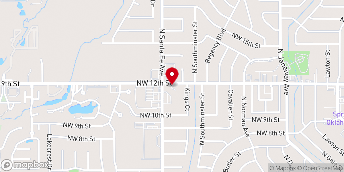 Map showing location of Saint Johns Lutheran Church