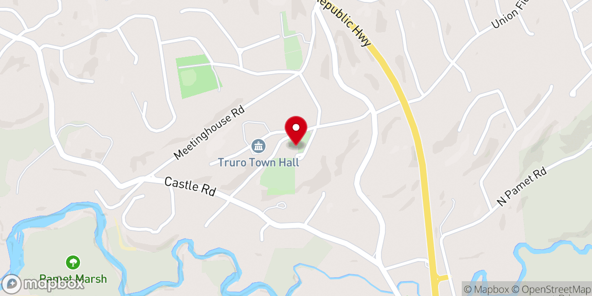 Map showing location of First Congregational Parish