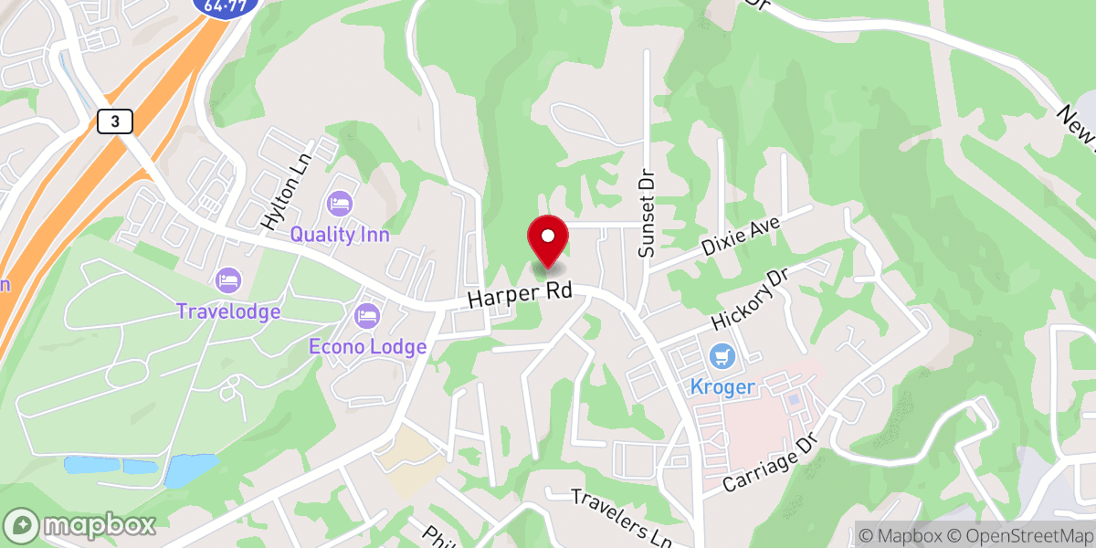 Map showing location of Calvary Assembly of God