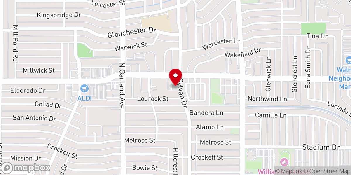 Map showing location of IPC Shalom Dallas