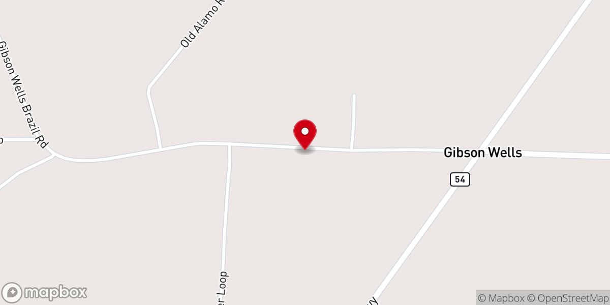 Map showing location of Gibson Wells Methodist Church