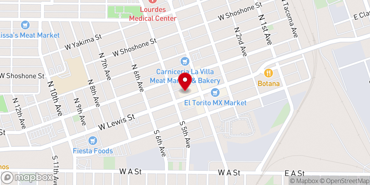 Map showing location of Dream Center