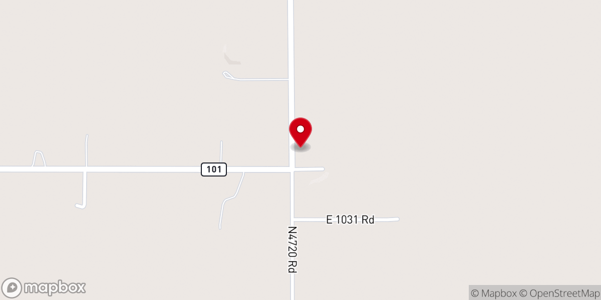 Map showing location of New Hope Church