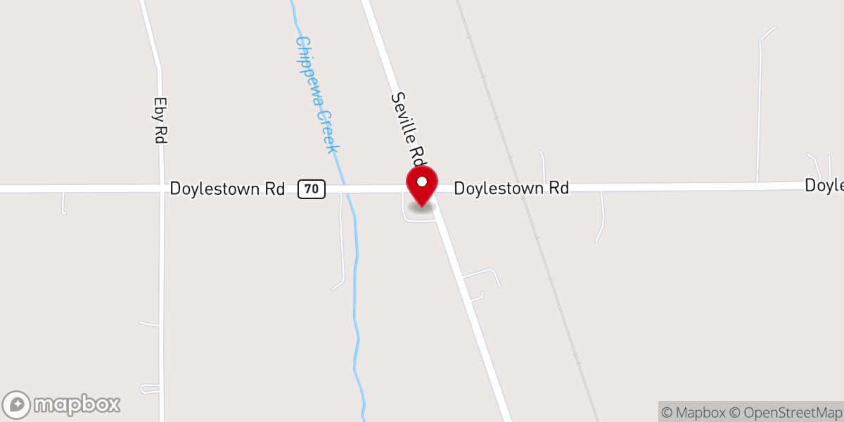 Map showing location of Grace Church, County Line Campus