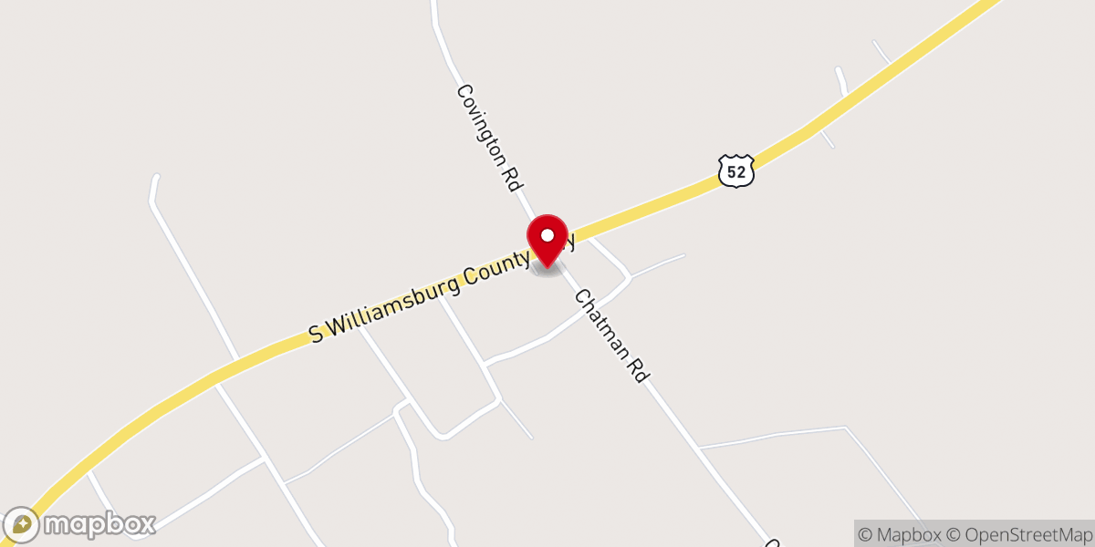 Map showing location of Oak Grove Missionary Baptist