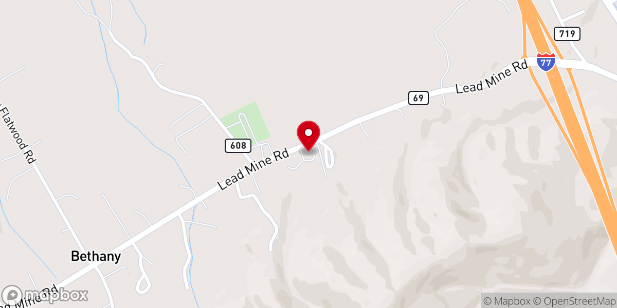 Map showing location of Church of God of Prophecy