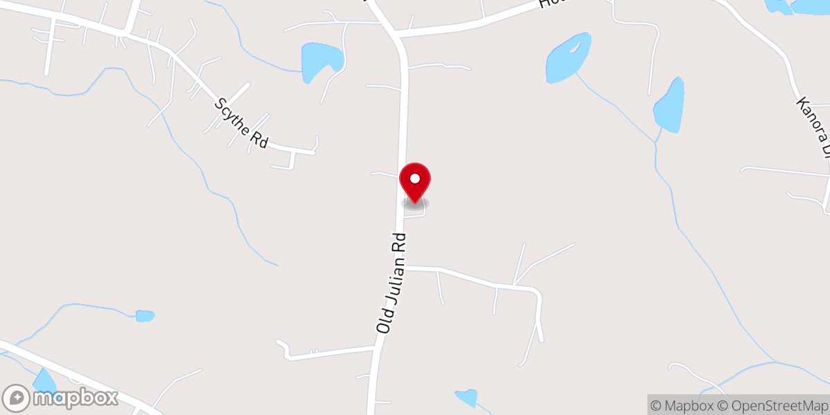 Map showing location of Welker's Crossroads Evangelical Methodist Church