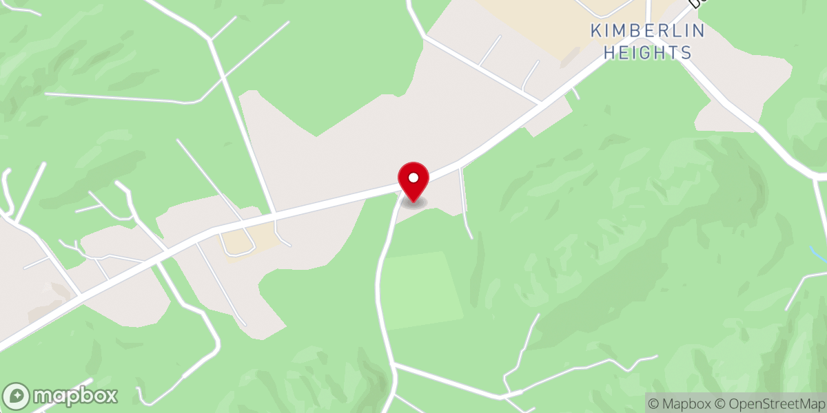 Map showing location of Gap Creek Christian Church