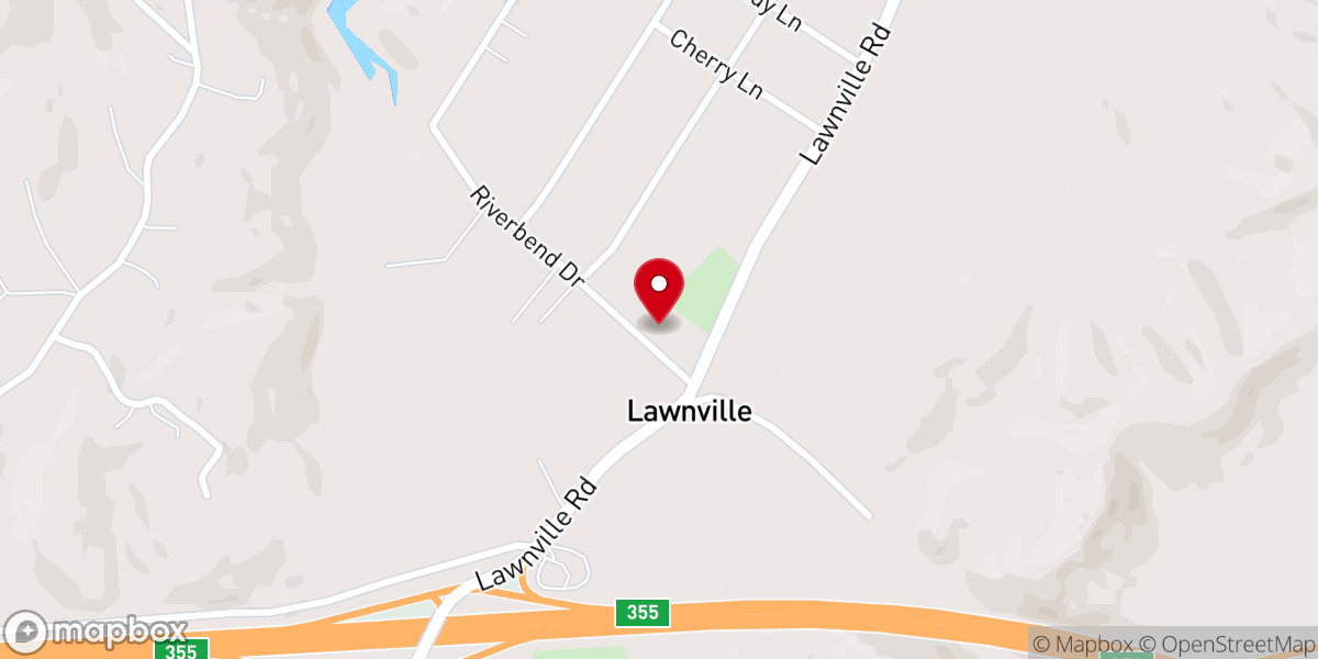 Map showing location of Young's Chapel Cumberland