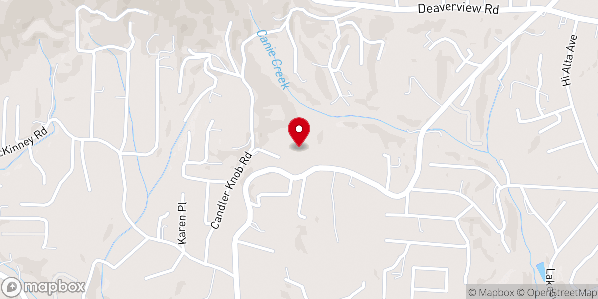 Map showing location of Pisgah View Church