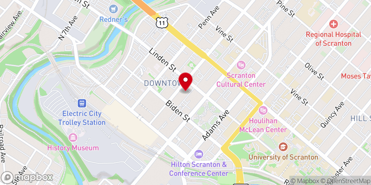 Map showing location of St. Luke's Episcopal Church