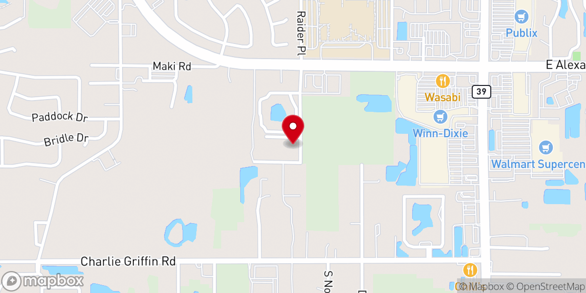 Map showing location of Victory Baptist Church