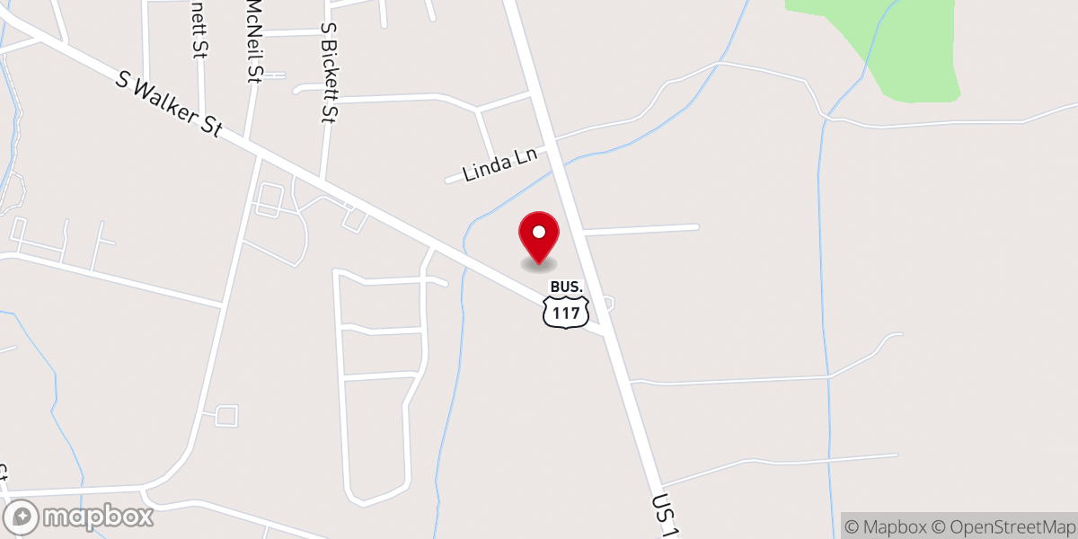 Map showing location of Dwelling Place Church