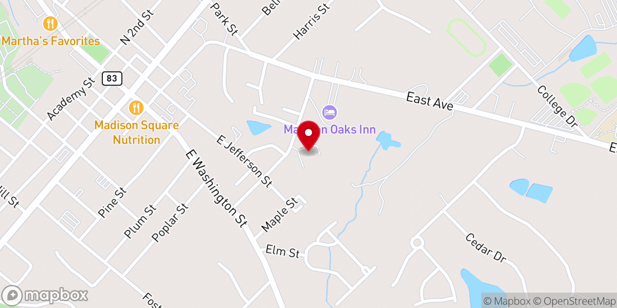 Map showing location of St James Catholic Church