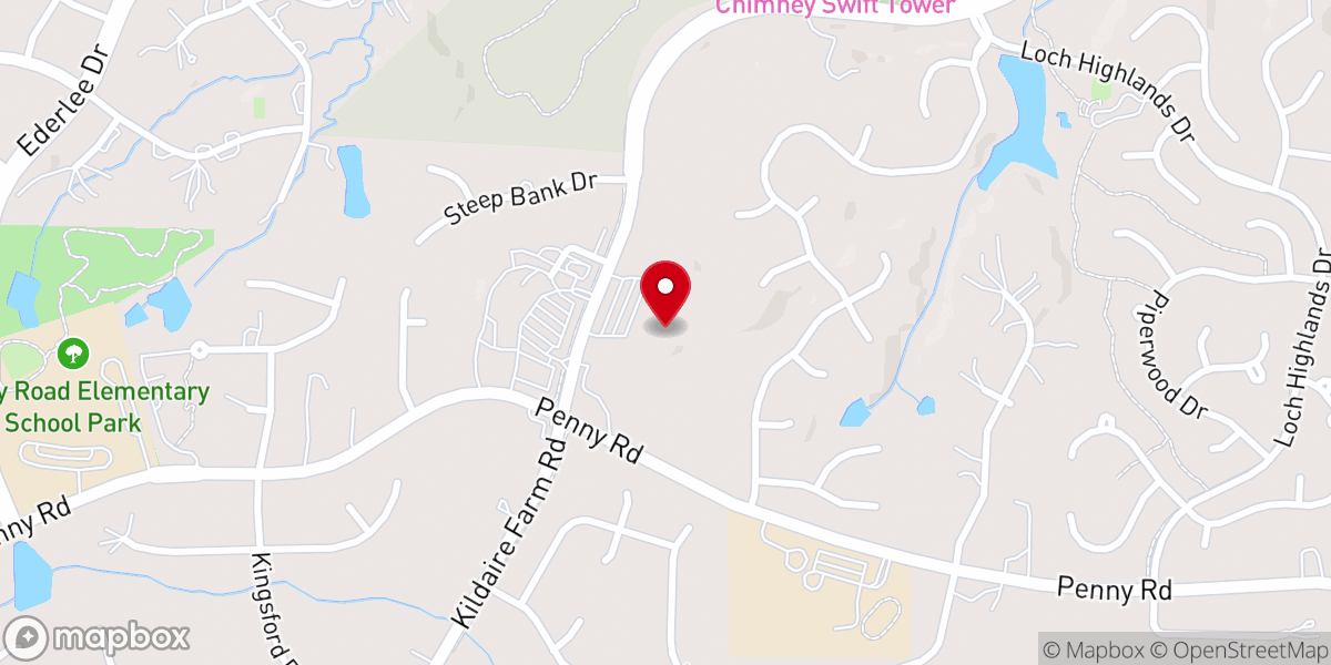Map showing location of St. Francis United Methodist Church