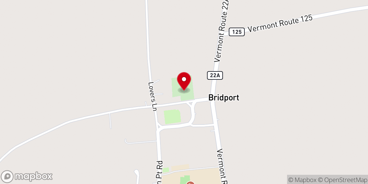 Map showing location of Bridport Congregational Church