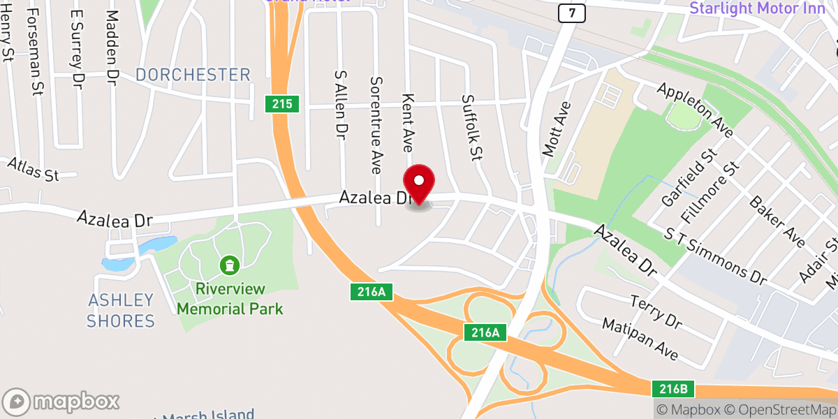 Map showing location of Destiny Worship Center