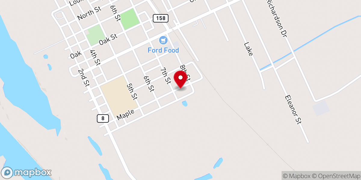 Map showing location of Grant Parish Council On Aging