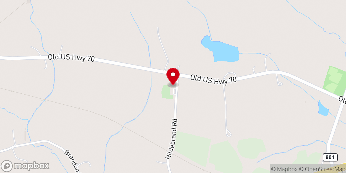 Map showing location of Cedar Grove AME Zion Church