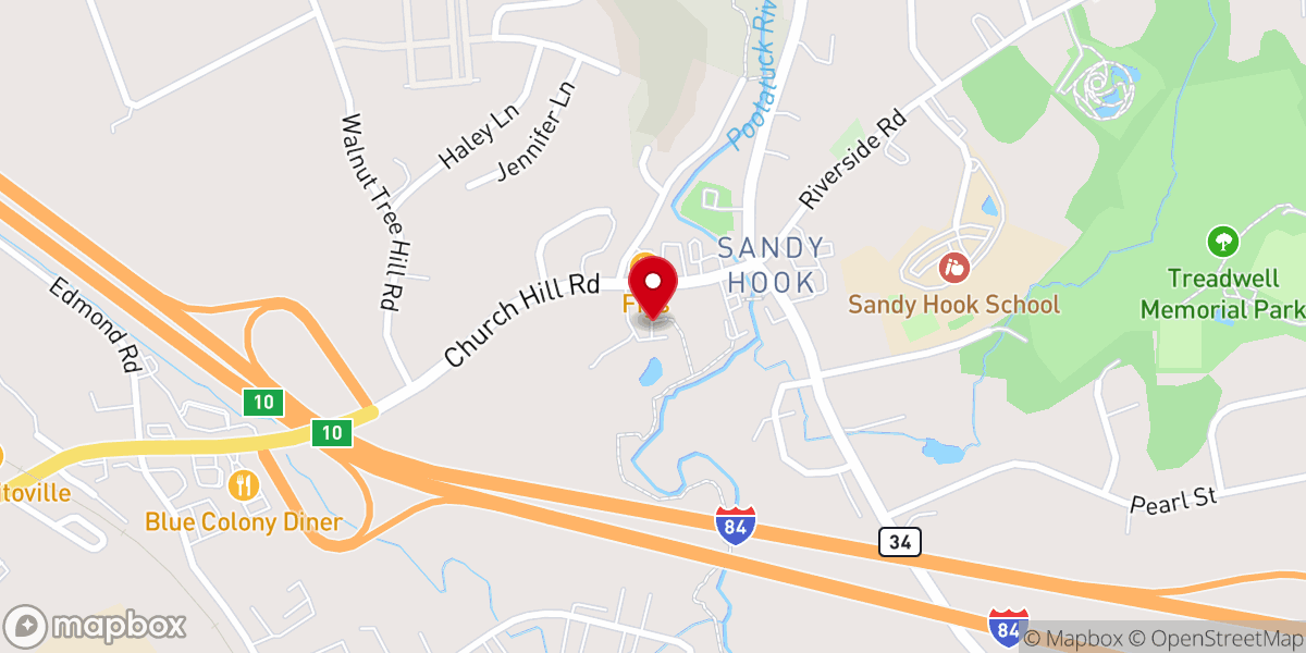 Map showing location of Newtown United Methodist Church