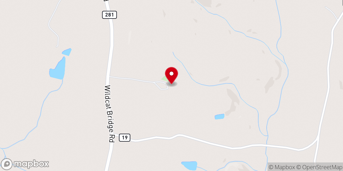 Map showing location of Faith Valley Church