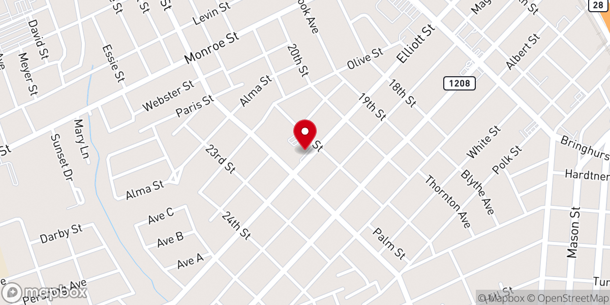Map showing location of Our Lady of Prompt Succor Church
