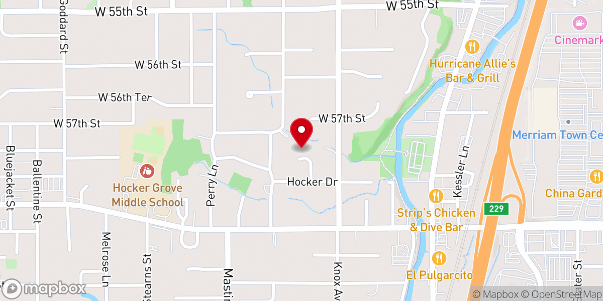 Map showing location of Hope Lutheran Church Shawnee KS