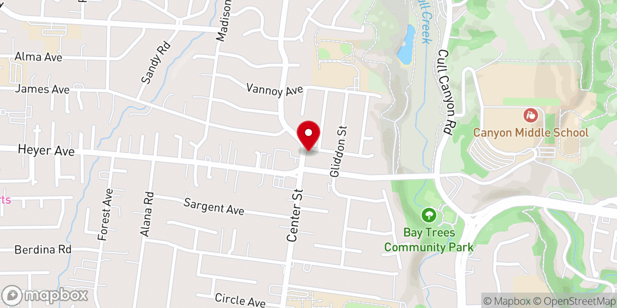 Map showing location of East Bay Channel Church