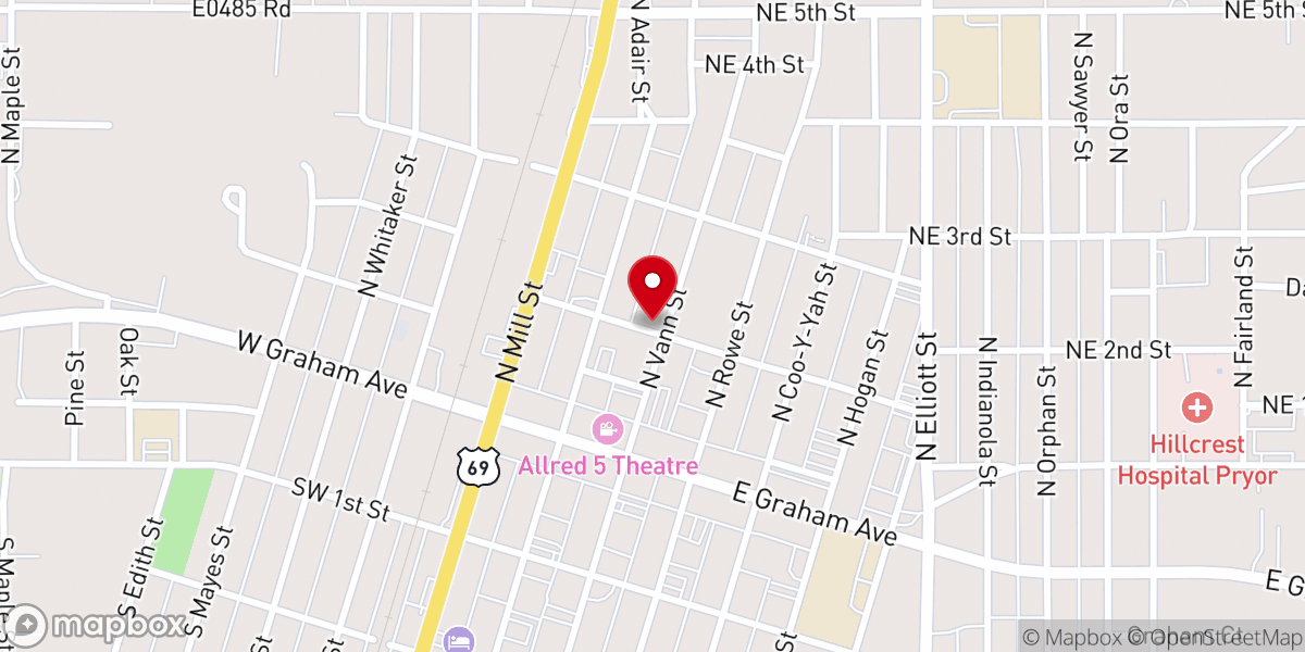 Map showing location of First Christian Disciples Church
