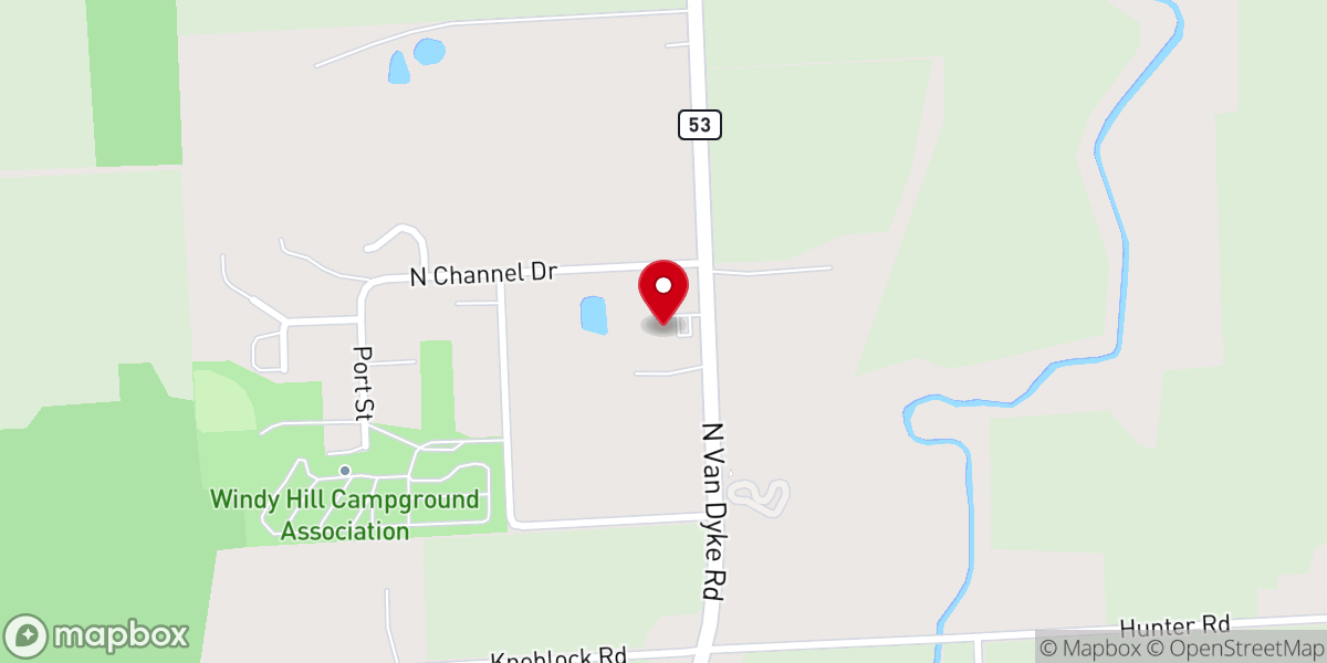 Map showing location of Mercy Hill Church