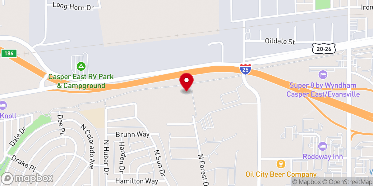 Map showing location of Faith Bible Chapel