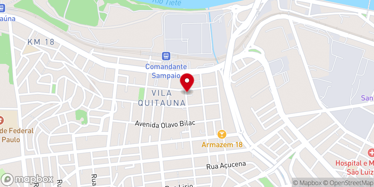 Map showing location of Comunidade Batista Cristã de Osasco