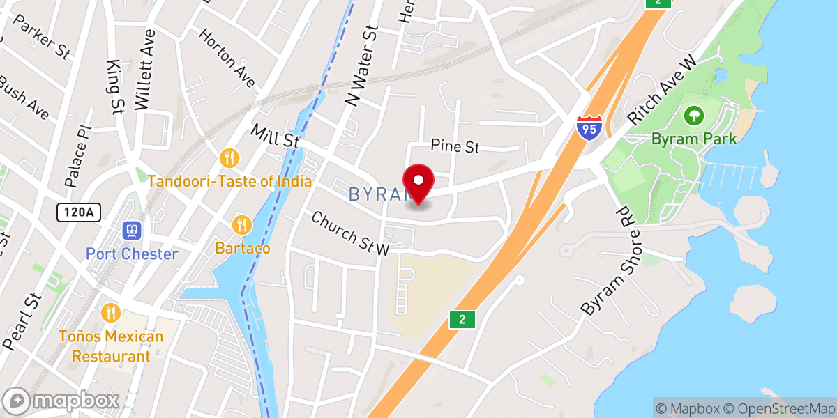 Map showing location of St Paul Lutheran Church