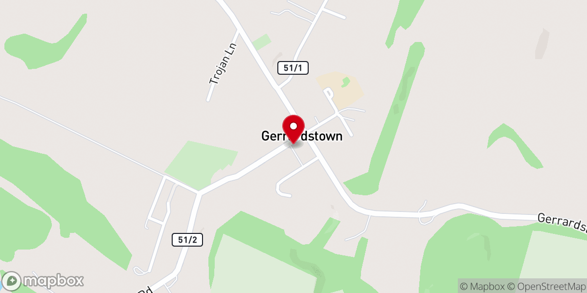 Map showing location of Apple Chapel