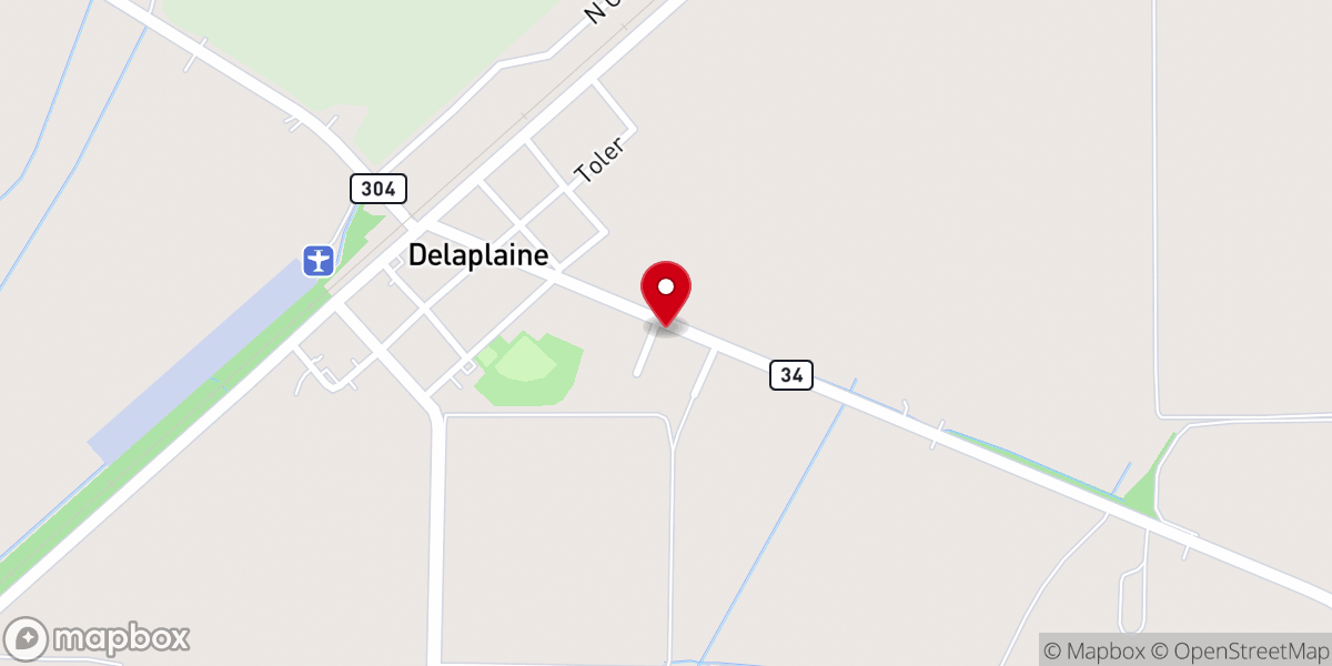 Map showing location of Church of Christ