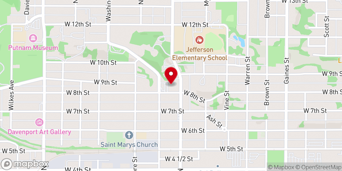 Map showing location of Zion Lutheran Church