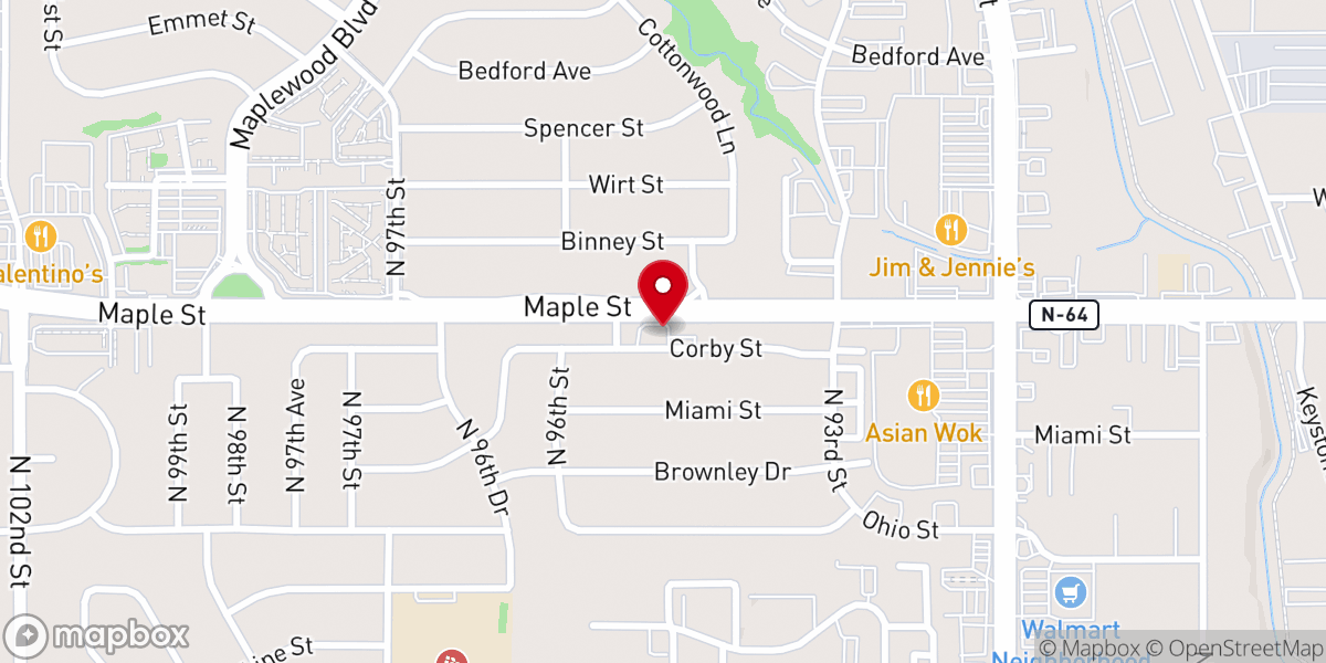 Map showing location of First Kachin Baptist Church of America