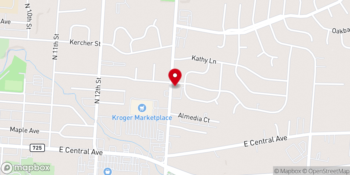 Map showing location of Miamisburg First Church of God