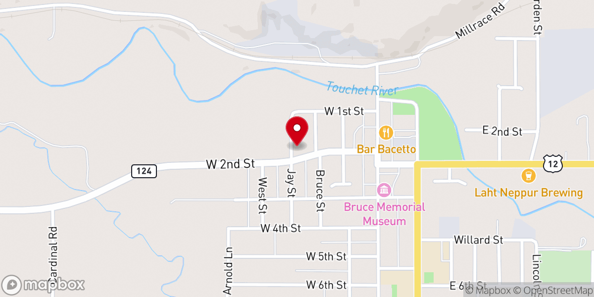 Map showing location of Waitsburg Chapel, Pentecostal Church of God
