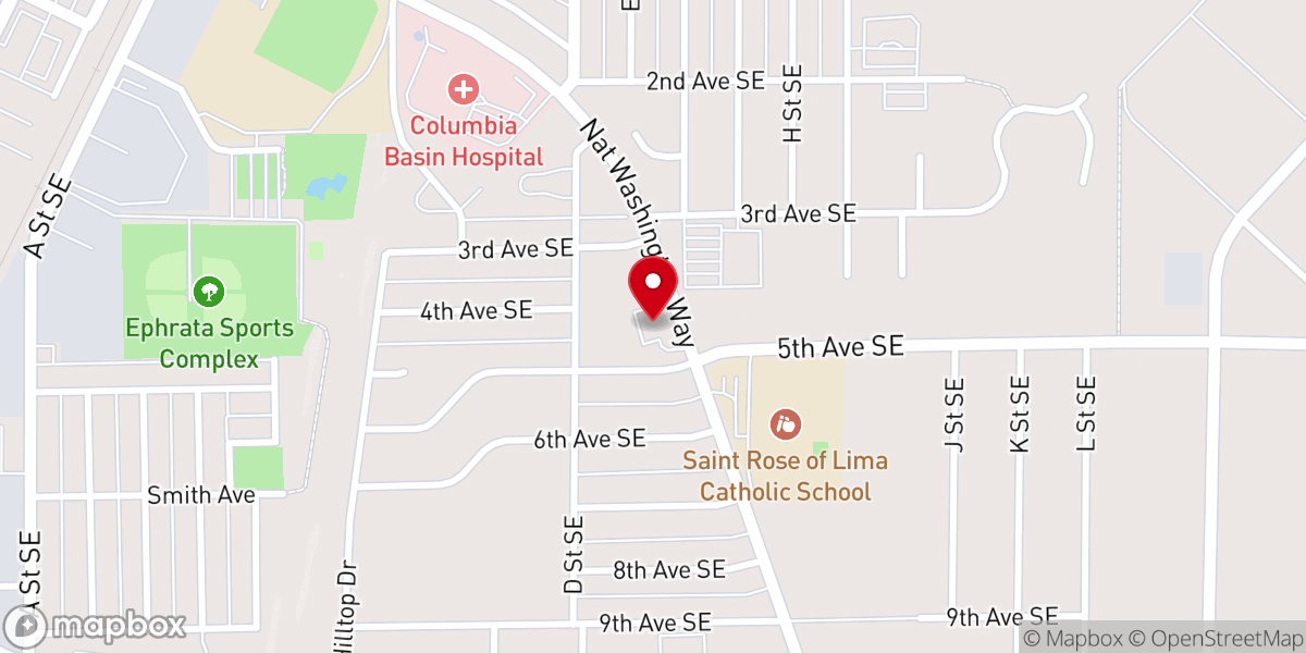 Map showing location of Our Savior's Lutheran Church