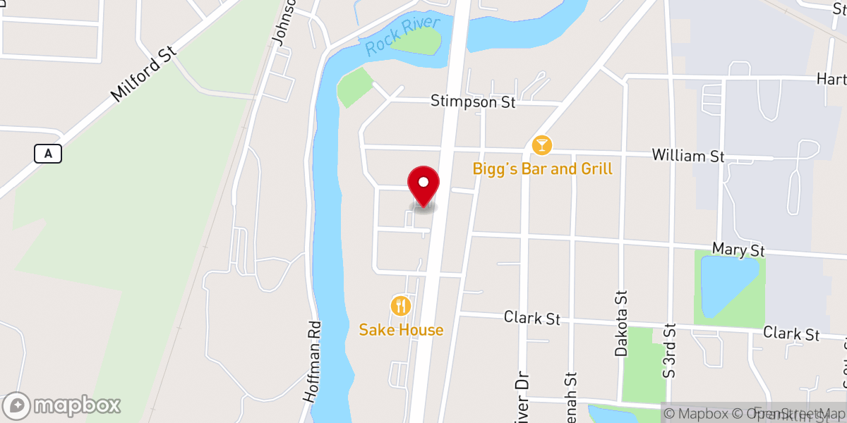 Map showing location of New Life Church Watertown Campus