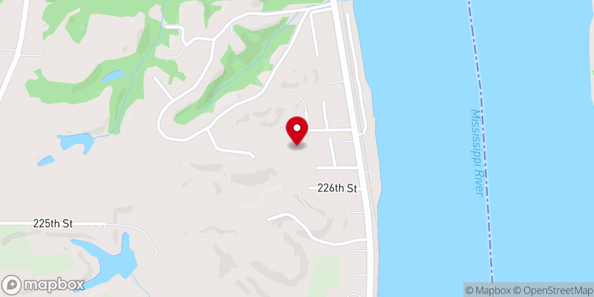 Map showing location of Our Lady of the River Catholic Church