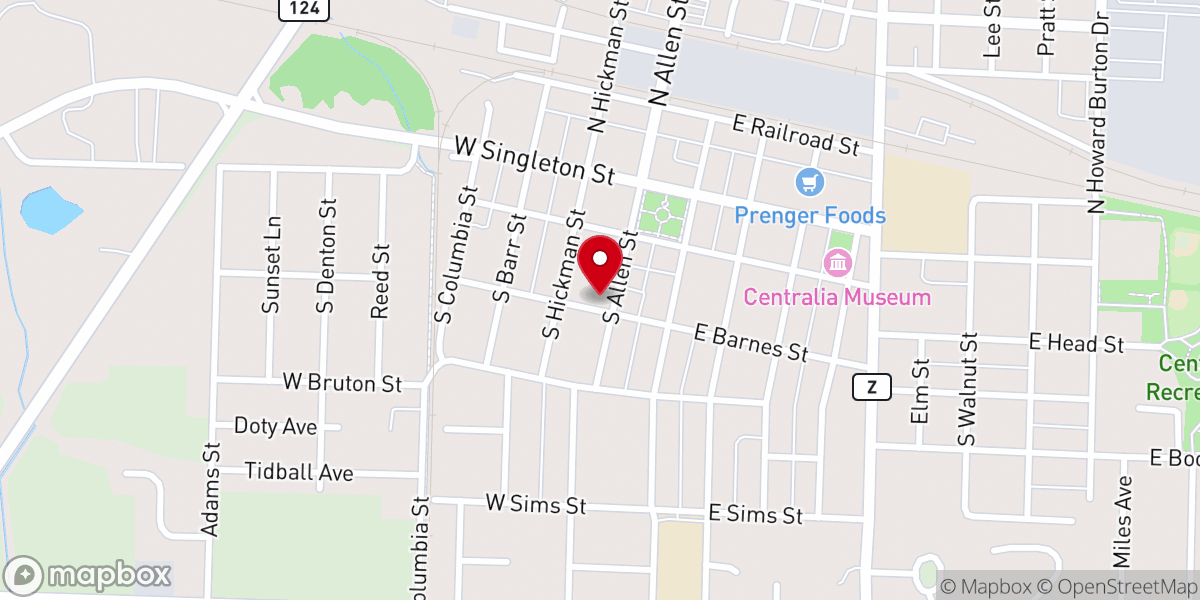 Map showing location of Crossroads Cathedral Assembly of God