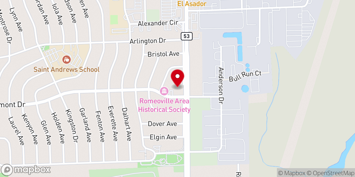 Map showing location of The Rock Community Church