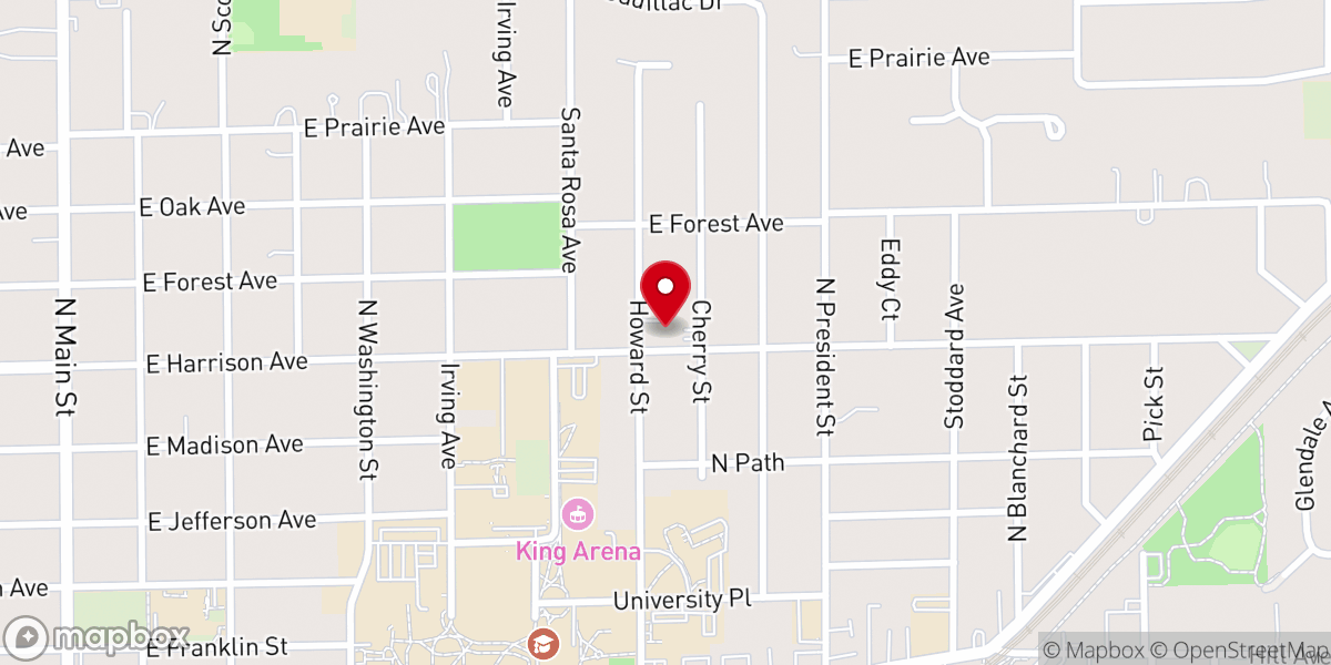 Map showing location of Wheaton Christian Reformed Church